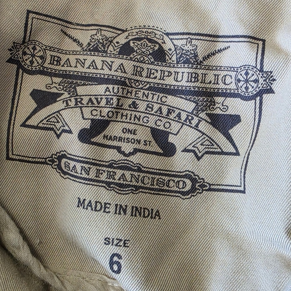 Banana Republic Heritage Safari Jacket Khaki Tan Cotton Field Blazer 417077-01 6 - Picture 2 of 10